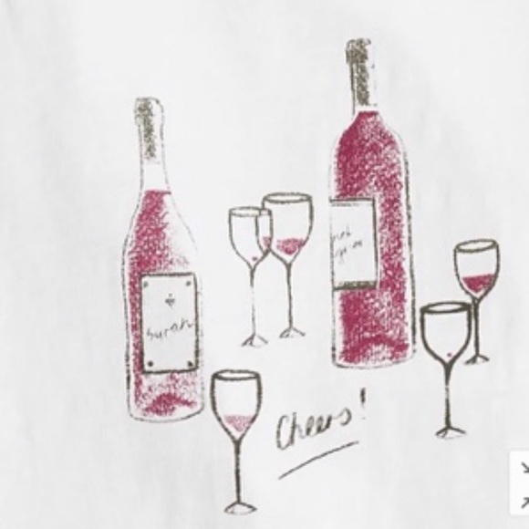 J.Crew Wine Bottles Collector Tee Graphic Short Sleeve T-Shirt Cheers! AZ085 NWT - Picture 4 of 12